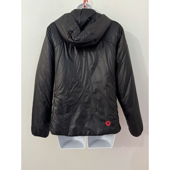 Marmot Womens Puffer Jacket Black Sz M Quilted Hooded Ski Outdoors Winter - Picture 3 of 8